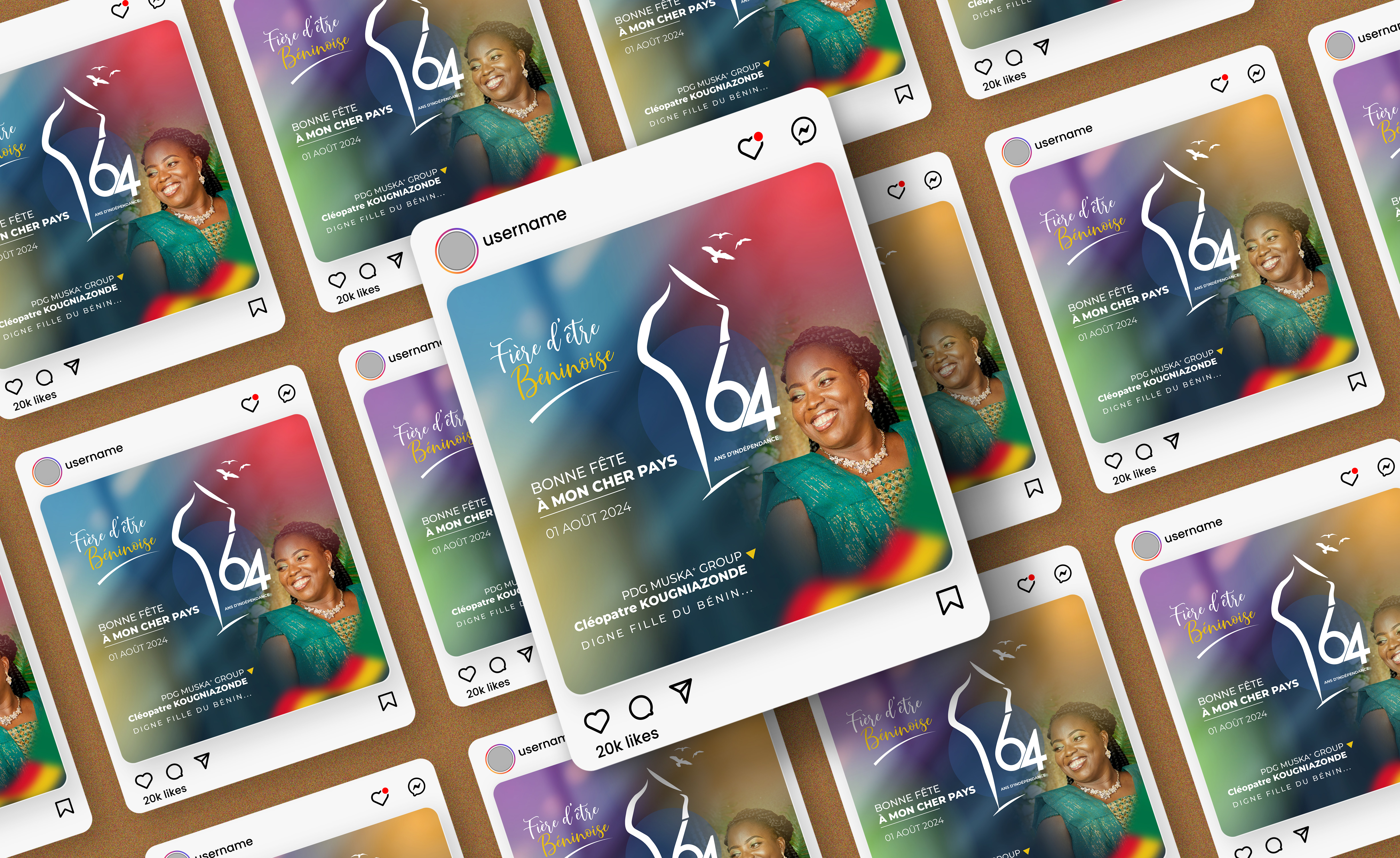 Fête de l'Indépendance du Bénin – Flyer Événementiel
